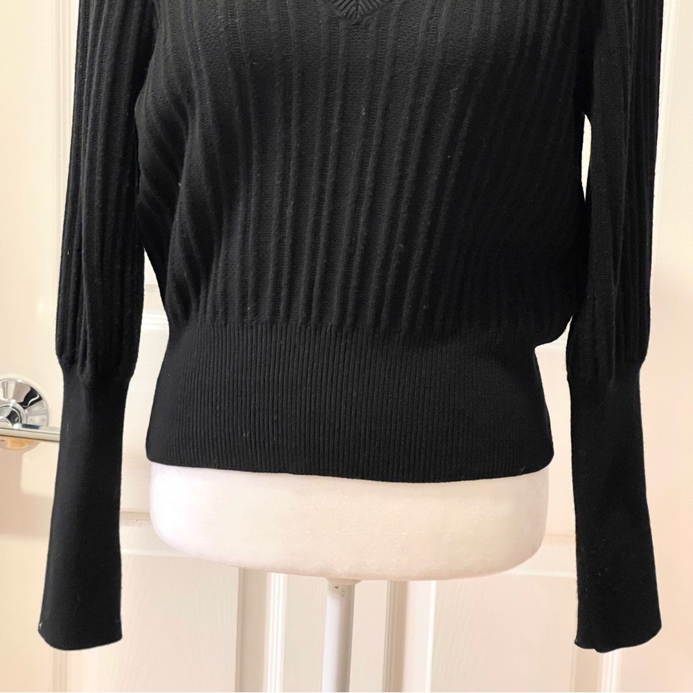 Truth by Republic Black Textured Wool Blend Pullover Sweater Size M - Picture 8 of 16
